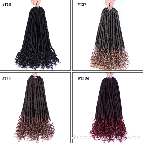 Best Price Faux Locs Crochet Braids 20 Inch Soft Natural Soft Synthetic Hair Extension 24 Stands/Pack Goddess Locks